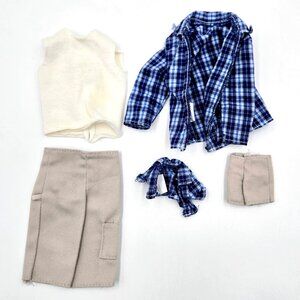 Barbie Happy Place Alan & Ryan Clothes Plaid Shirt Khakis Shorts Shirts Read